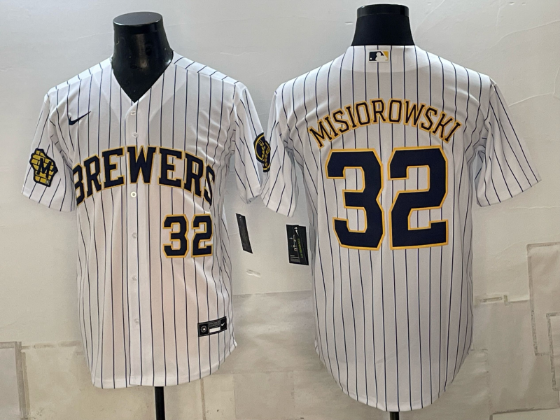 Men 2026 Milwaukee Brewers #32 Misiorowski White Game Nike MLB Jersey 101202
